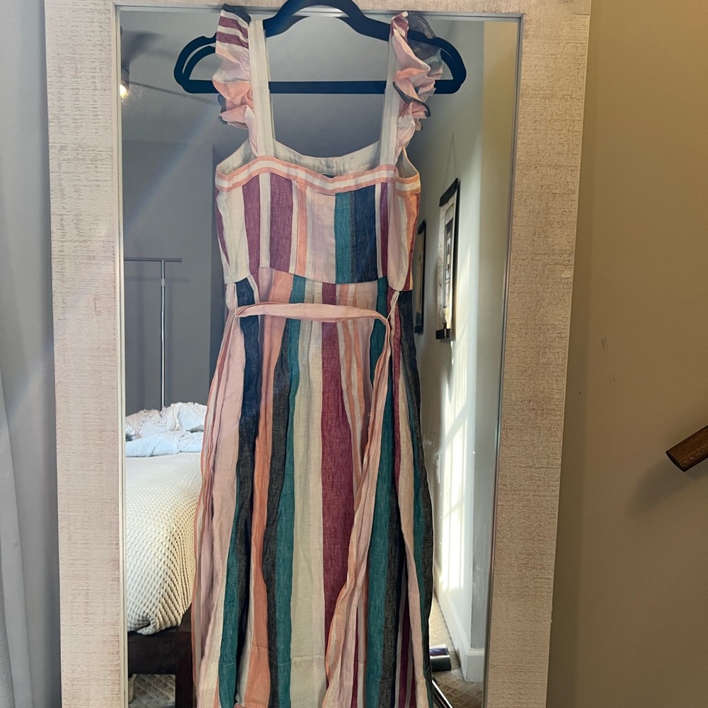 NWT J. Crew striped linen dress. Size 2 - Picture 7 of 9